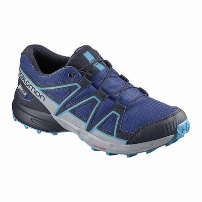 Gyerek Salomon SPEEDCROSS CLIMASALOMON™ WATERPROOF Terepfutó Cipő SA6093251 Sötétkék/Kék